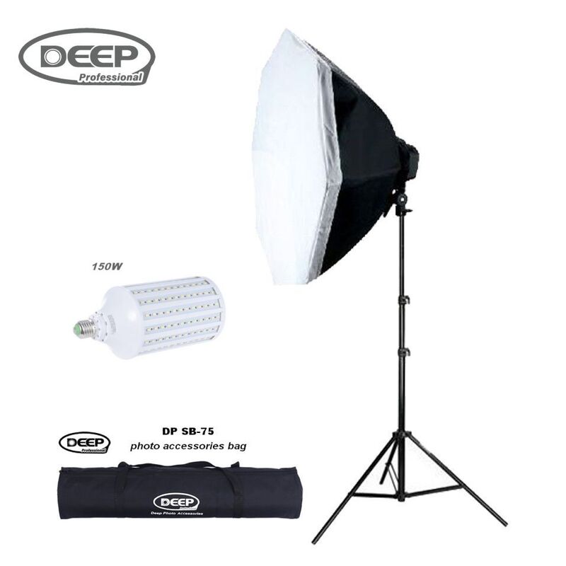 Набор постоянного LED света Deep октабокс 70см 150W Е27 + bag 75